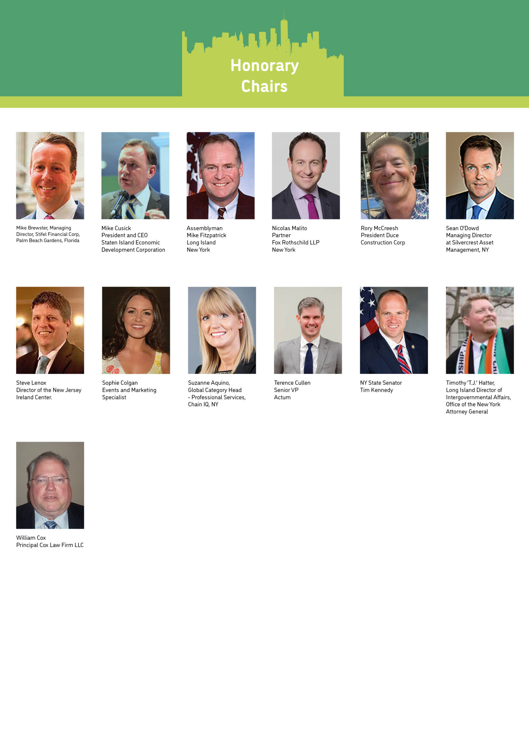 Honorary Chairs Aisling Events